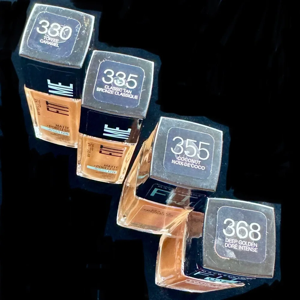 Maybelline FitMe Matte+Poreless Foundation #330 335 355 368 Lot of 4